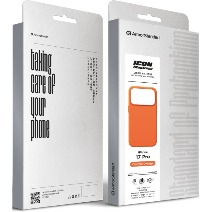 Чохол до мобільного телефона Armorstandart ICON2 MagCase Apple iPhone 17 Pro Cosmic Orange (ARM86677)