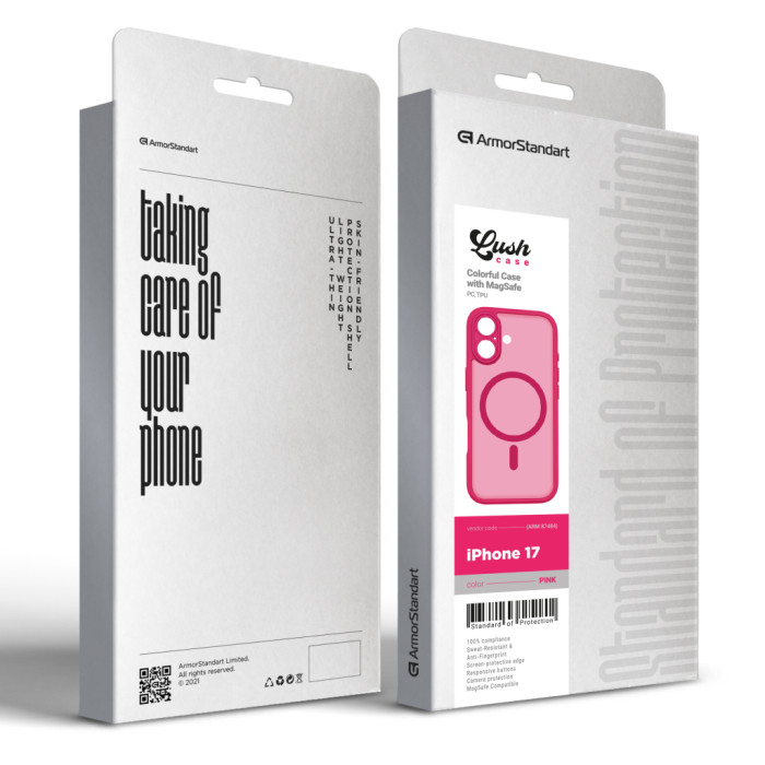 Чохол до мобільного телефона Armorstandart Lush MagCase Apple iPhone 17 Pink (ARM87484)
