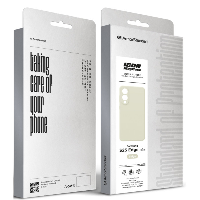 Чохол до мобільного телефона Armorstandart ICON2 MagCase Samsung S25 Edge 5G Beige (ARM88092)