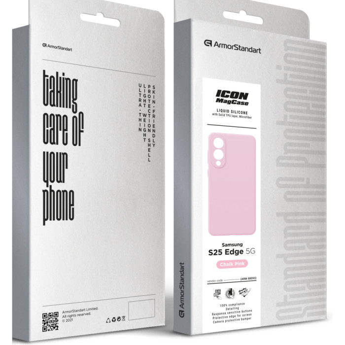 Чохол до мобільного телефона Armorstandart ICON2 MagCase Samsung S25 Edge 5G Chalk Pink (ARM88093)