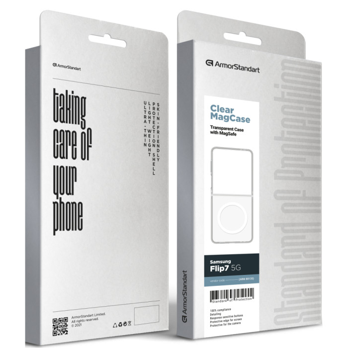 Чохол до мобільного телефона Armorstandart Clear MagCase Samsung Flip7 5G Transparent (ARM88135)