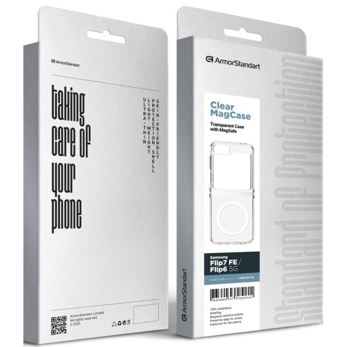 Чохол до мобільного телефона Armorstandart Clear MagCase Samsung Flip7 FE / Flip6 5G Transparent (ARM88136)
