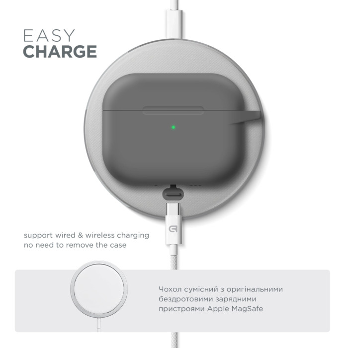 Чохол для навушників Armorstandart Hang Case For Apple AirPods Pro 3 Grey (ARM88270)