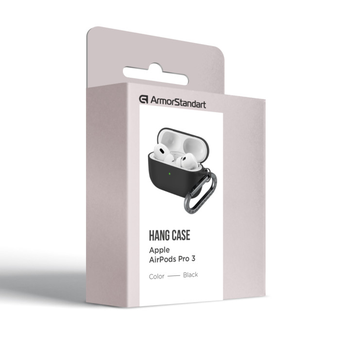 Чохол для навушників Armorstandart Hang Case For Apple AirPods Pro 3 Black (ARM88271)