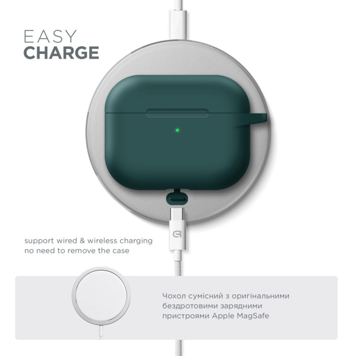 Чохол для навушників Armorstandart Hang Case For Apple AirPods Pro 3 Dark Green (ARM88272)
