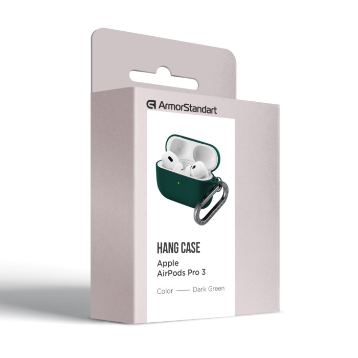 Чохол для навушників Armorstandart Hang Case For Apple AirPods Pro 3 Dark Green (ARM88272)