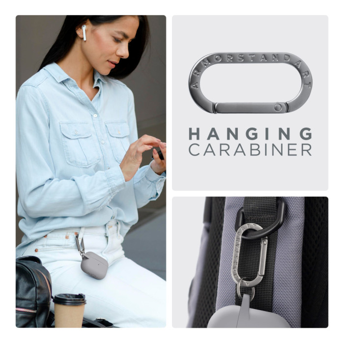 Чохол для навушників Armorstandart Hang Case For Apple AirPods Pro 3 Light Grey (ARM88275)