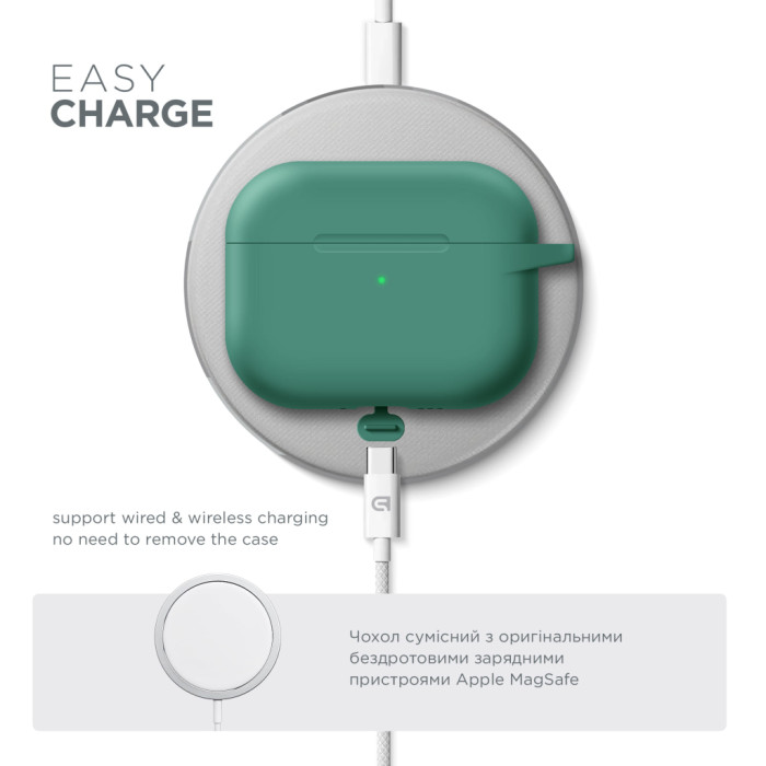 Чохол для навушників Armorstandart Hang Case For Apple AirPods Pro 3 Needle Green (ARM88279)