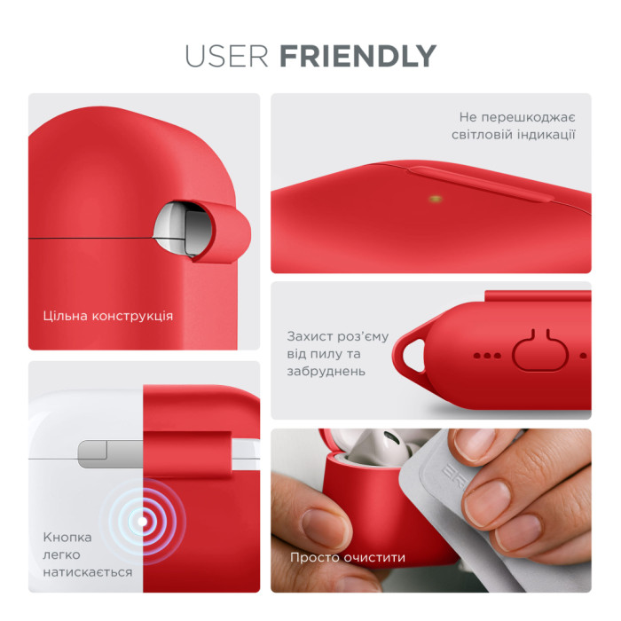 Чохол для навушників Armorstandart Hang Case For Apple AirPods Pro 3 Red (ARM88282)