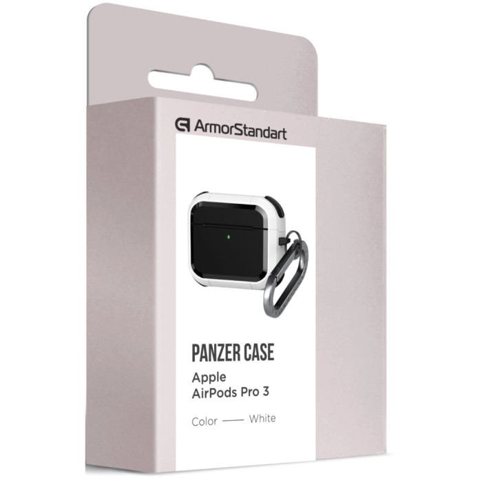 Чохол для навушників Armorstandart Panzer для Apple Airpods Pro 3 White (ARM88290)
