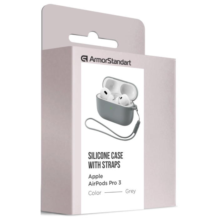 Чохол для навушників Armorstandart Silicone Case для Apple Airpods Pro 3 Grey (ARM88295)