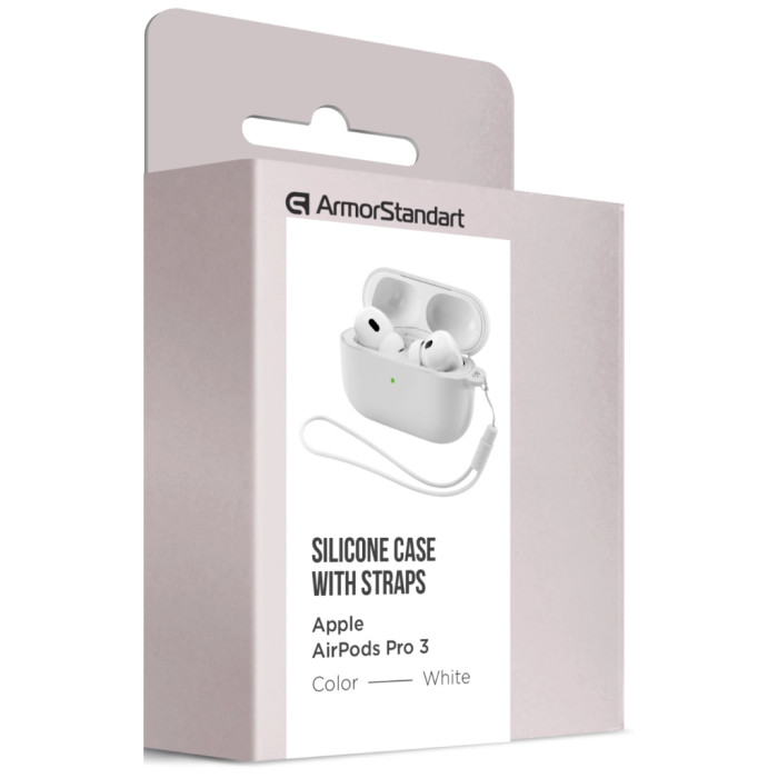Чохол для навушників Armorstandart Silicone Case для Apple Airpods Pro 3 White (ARM88301)