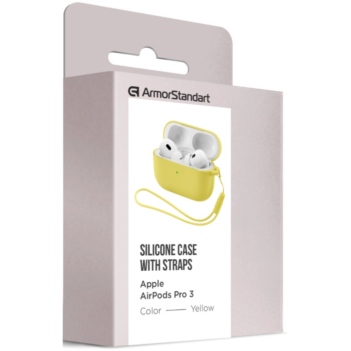 Чохол для навушників Armorstandart Silicone Case для Apple Airpods Pro 3 Yellow (ARM88303)