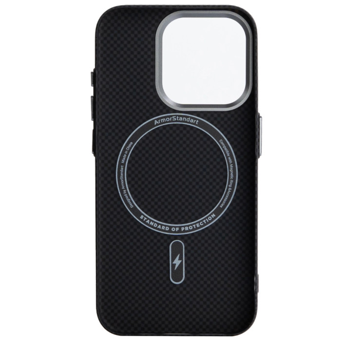 Чохол до мобільного телефона Armorstandart LikeCarbon2 MagCase Apple iPhone 16 Pro Kevlar Black (ARM88381)