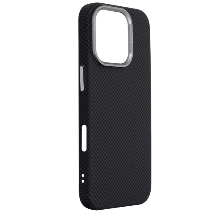Чохол до мобільного телефона Armorstandart LikeCarbon2 MagCase Apple iPhone 16 Pro Kevlar Black (ARM88381)