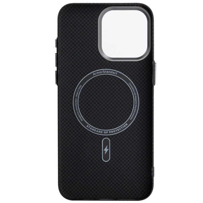 Чохол до мобільного телефона Armorstandart LikeCarbon2 MagCase Apple iPhone 16 Pro Max Kevlar Black (ARM88382)