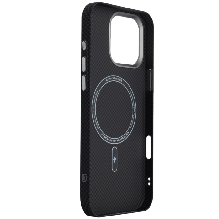 Чохол до мобільного телефона Armorstandart LikeCarbon2 MagCase Apple iPhone 16 Pro Max Kevlar Black (ARM88382)