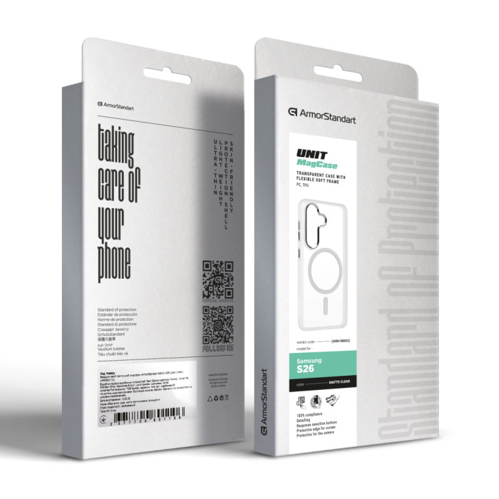 Чохол до мобільного телефона Armorstandart Unit MagCase Samsung S26 5G Clear Silver (ARM88802)