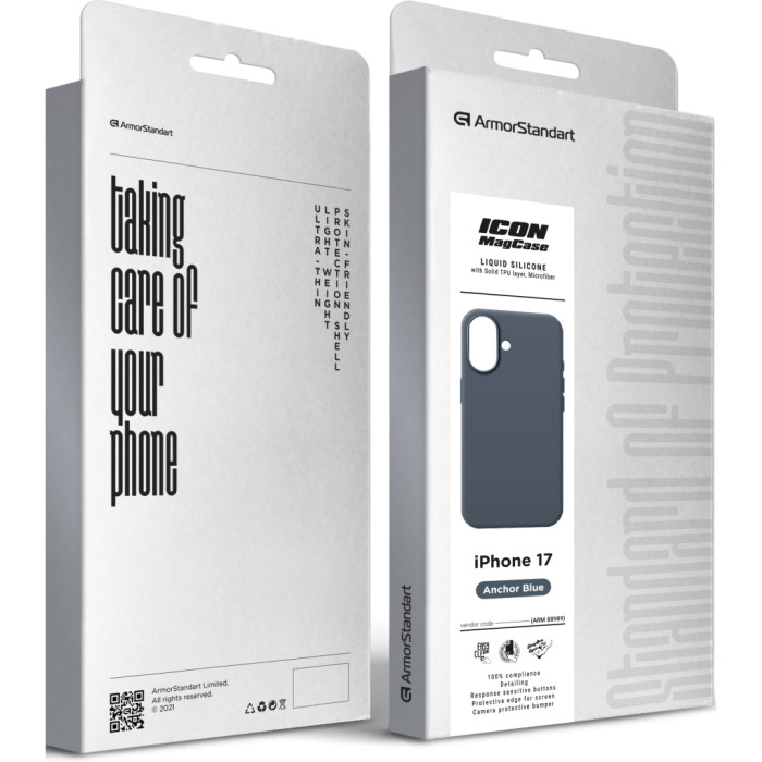 Чохол до мобільного телефона Armorstandart ICON2 MagCase Apple iPhone 17 Anchor Blue (ARM88989)