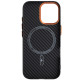 Чохол до мобільного телефона Armorstandart LikeCarbon2 SE MagCase Apple iPhone 17 Black Orange (ARM89160)
