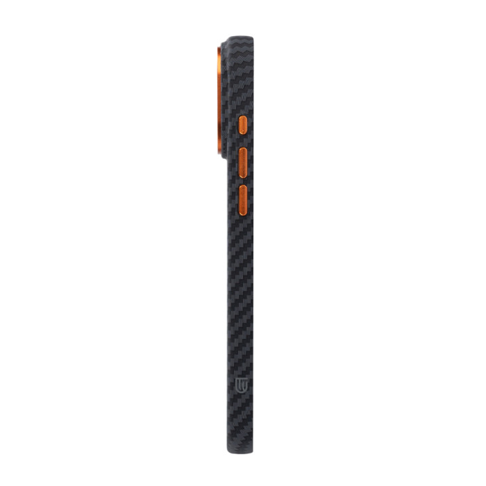 Чохол до мобільного телефона Armorstandart LikeCarbon2 SE MagCase Apple iPhone 17 Pro Black Orange (ARM89161)