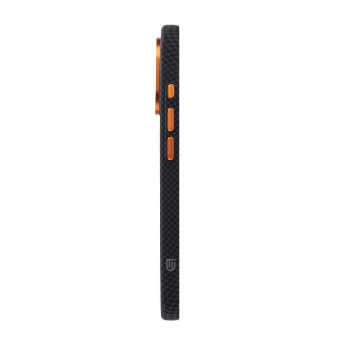 Чохол до мобільного телефона Armorstandart LikeCarbon2 SE MagCase Apple iPhone 17 Kevlar Black Orange (ARM89163)