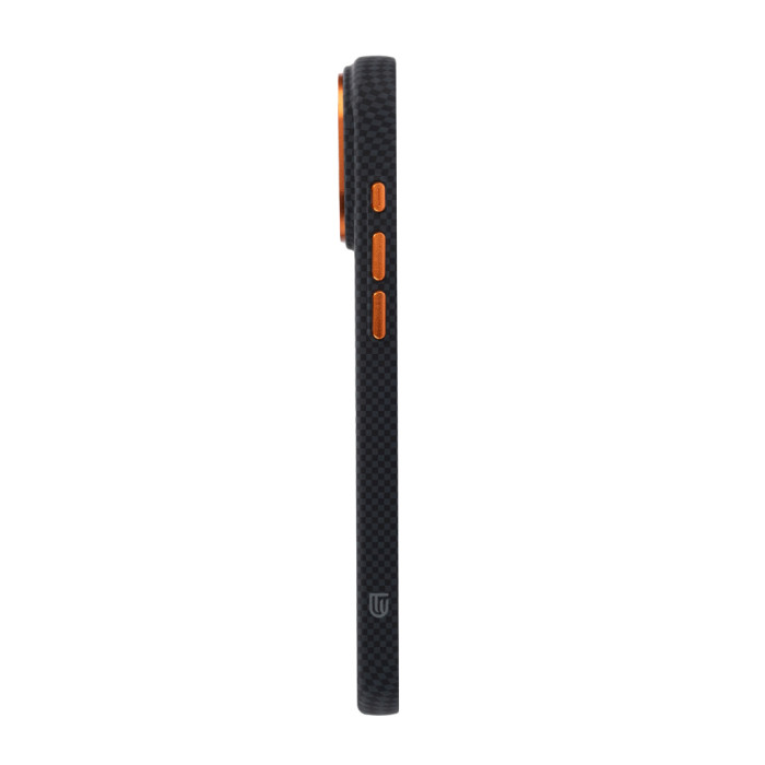 Чохол до мобільного телефона Armorstandart LikeCarbon2 SE MagCase Apple iPhone 17 Pro Kevlar Black Orange (ARM89164)