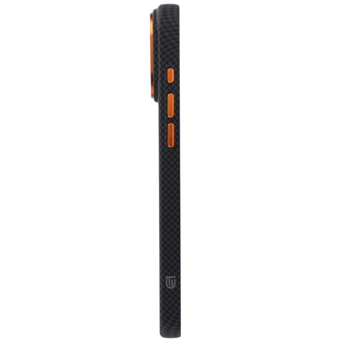 Чохол до мобільного телефона Armorstandart LikeCarbon2 SE MagCase Apple iPhone 17 Pro Max Kevlar Black Orange (ARM89165)