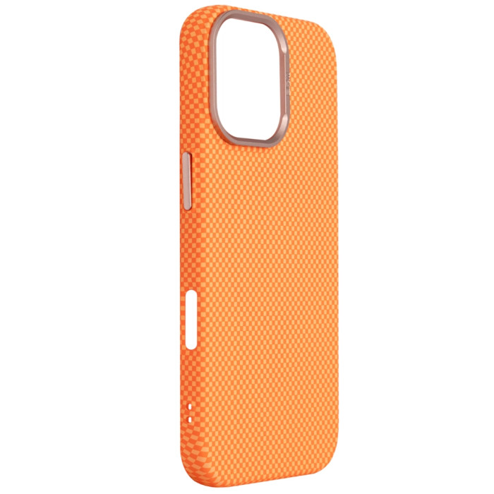 Чохол до мобільного телефона Armorstandart LikeCarbon2 SE MagCase Apple iPhone 17 Kevlar Orange Rose Gold (ARM89167)