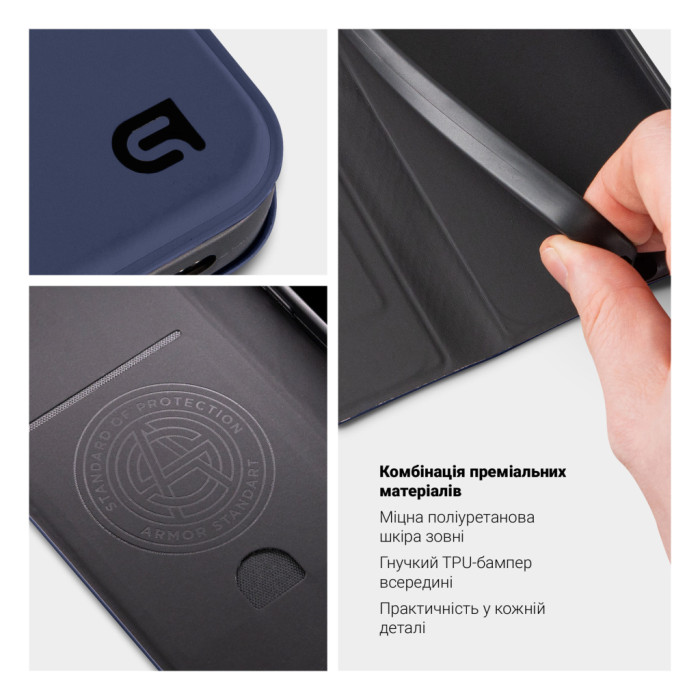 Чохол до мобільного телефона Armorstandart OneFold Case Xiaomi Redmi Note 15 Pro 5G Dark Blue (ARM89988)