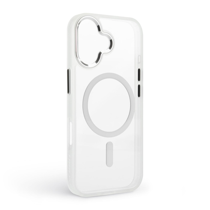 Чохол до мобільного телефона Armorstandart Unit MagCase Apple iPhone 17 Clear Silver + Orange Button Set (ARM90581)
