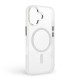 Чохол до мобільного телефона Armorstandart Unit MagCase Apple iPhone 17 Clear Silver + Orange Button Set (ARM90581)