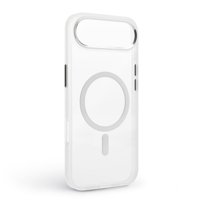 Чохол до мобільного телефона Armorstandart Unit MagCase Apple iPhone 17 Air Clear Silver + Orange Button Set (ARM90583)