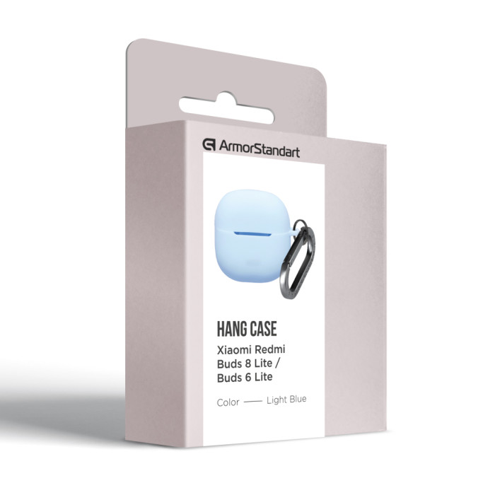Чохол для навушників Armorstandart Hang Case For Xiaomi Redmi Buds 8 Lite/Redmi Buds 6 Lite Light Blue (ARM91105)