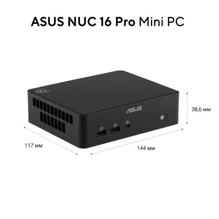 Комп'ютер ASUS NUC 16 Pro RNUC16GDKU760002 / Ultra7 356H (65W), EUCord, Kit(L6) (90AR00W2-M00090)