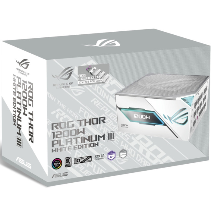 Блок живлення ASUS 1200W ROG-THOR-1200P3-WHITE-GAMING-EQUALIZER (90YE00V9-B0NA00)