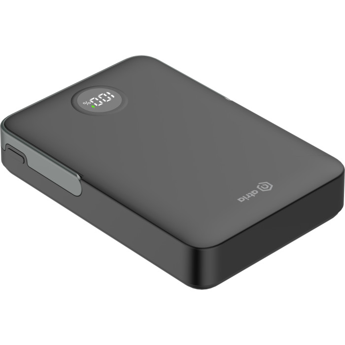 Батарея універсальна Atria 10000mAh, PD/20W, 15W Wireless MagSafe, Black (WPD-W57B)