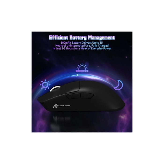 Мишка Attack Shark X11SE Wireless/Bluetooth Black (X11SEB_AS)