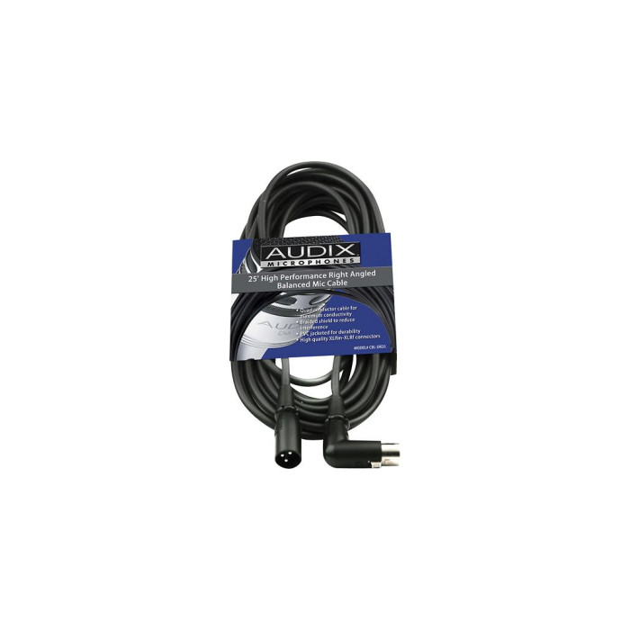 Мікрофонний кабель Audix Right Angle XLR Mic Cable (7.5m) (CBL DR25)