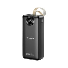 Батарея універсальна AWEI 30000mAh PA-34 65W Fast charging black (6954284025324)