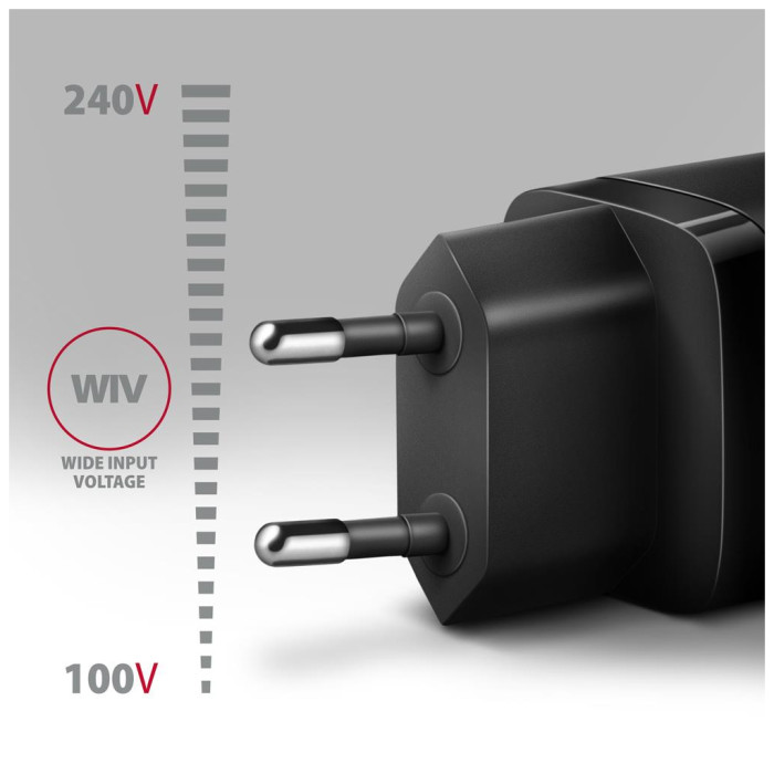 Зарядний пристрій AXAGON 1xUSB QC4.0 + 1xUSB-C PD30W PPS black (ACU-PQ30)