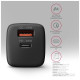Зарядний пристрій AXAGON 1xUSB QC4.0 + 1xUSB-C PD30W PPS black (ACU-PQ30)