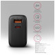 Зарядний пристрій AXAGON 1xUSB QC4.0 + 1xUSB-C PD45W PPS black (ACU-PQ45)
