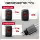 Зарядний пристрій AXAGON 1xUSB-C PD67W + 1xUSB QC4+ PPS display gray (ACU-PQ67D)