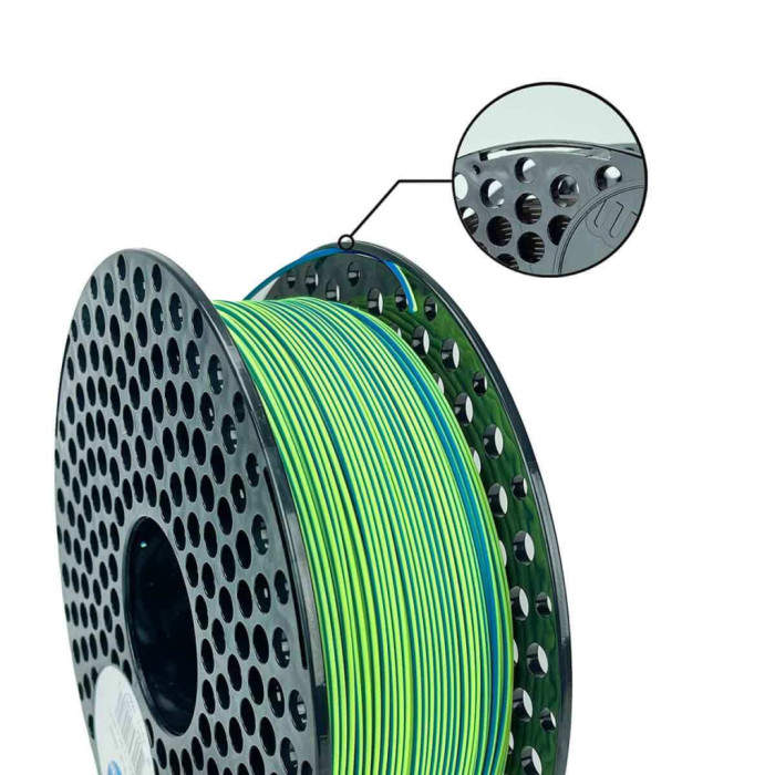 Пластик для 3D-принтера AzureFilm PLA Dual Original 1,75mm 1kg BLUE - GREEN (FP171-5057)