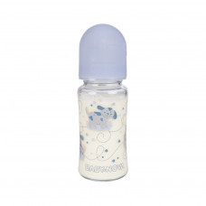 Пляшечка для годування Baby-Nova Декор, з широкою шийкою, 230 мл, блакитна (3966386)