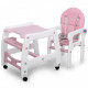 Стілець для годування Bambi pink (M 1563-8-1)