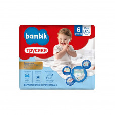 Підгузок Bambik трусики 6 (15+ кг) 30 шт (4823071652536)