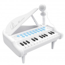 Музична іграшка Baoli піаніно - синтезатор Маленький музикант з мікрофоном, білий (BAO-1505B-W)