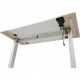 Комп'ютерний стіл Barsky User white/wood 1200*600 (VRU_el-02)